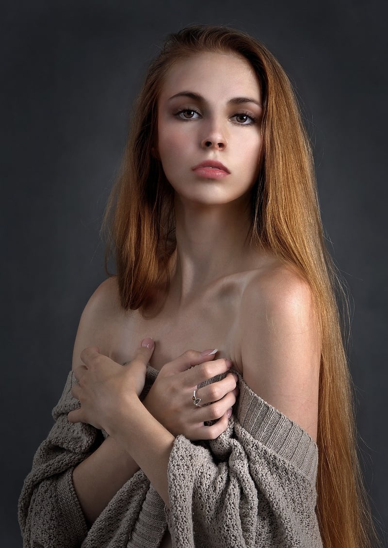 Woman holding a secret